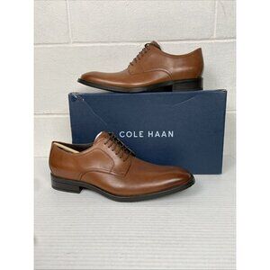 NEW Cole Haan Men's Modern Essentials Plain Toe Leather‎ OX British Tan - C38448